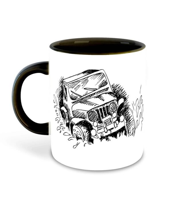 Travel Inspiration Printed Black Inner Colour Ceramic Coffee Mug