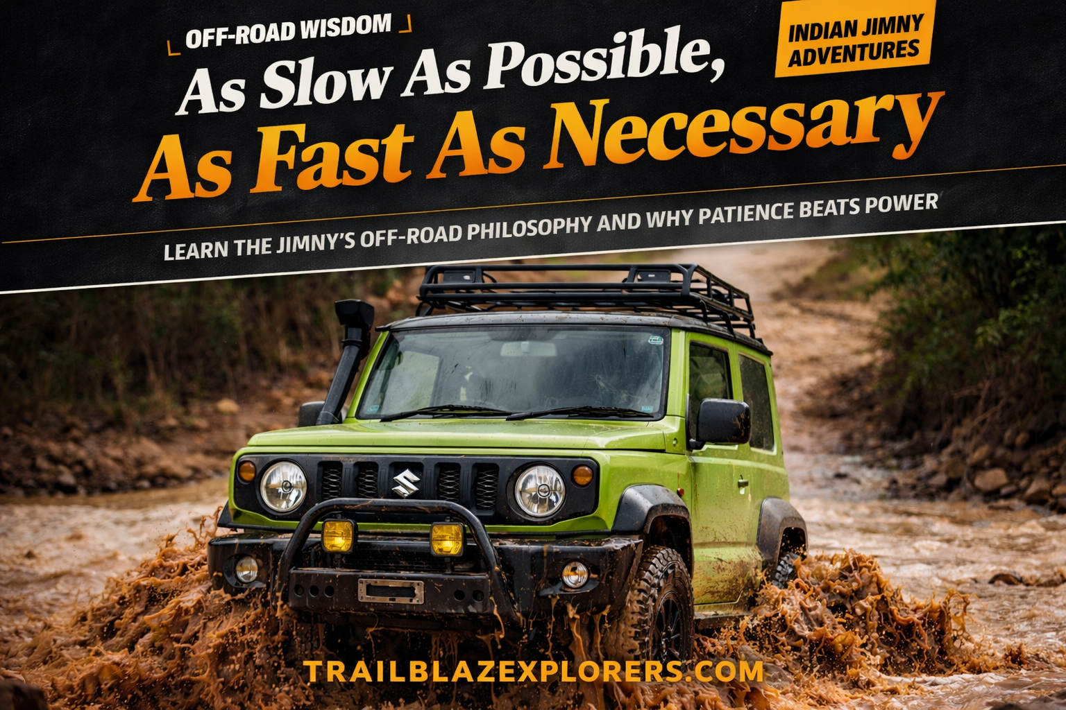 Off-Road : As Slow As Possible, As Fast As Necessary